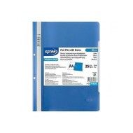 SPREE ПАПКА PVC, A4  С ПЕРФОРАЦИЯ, 25бр. СИН